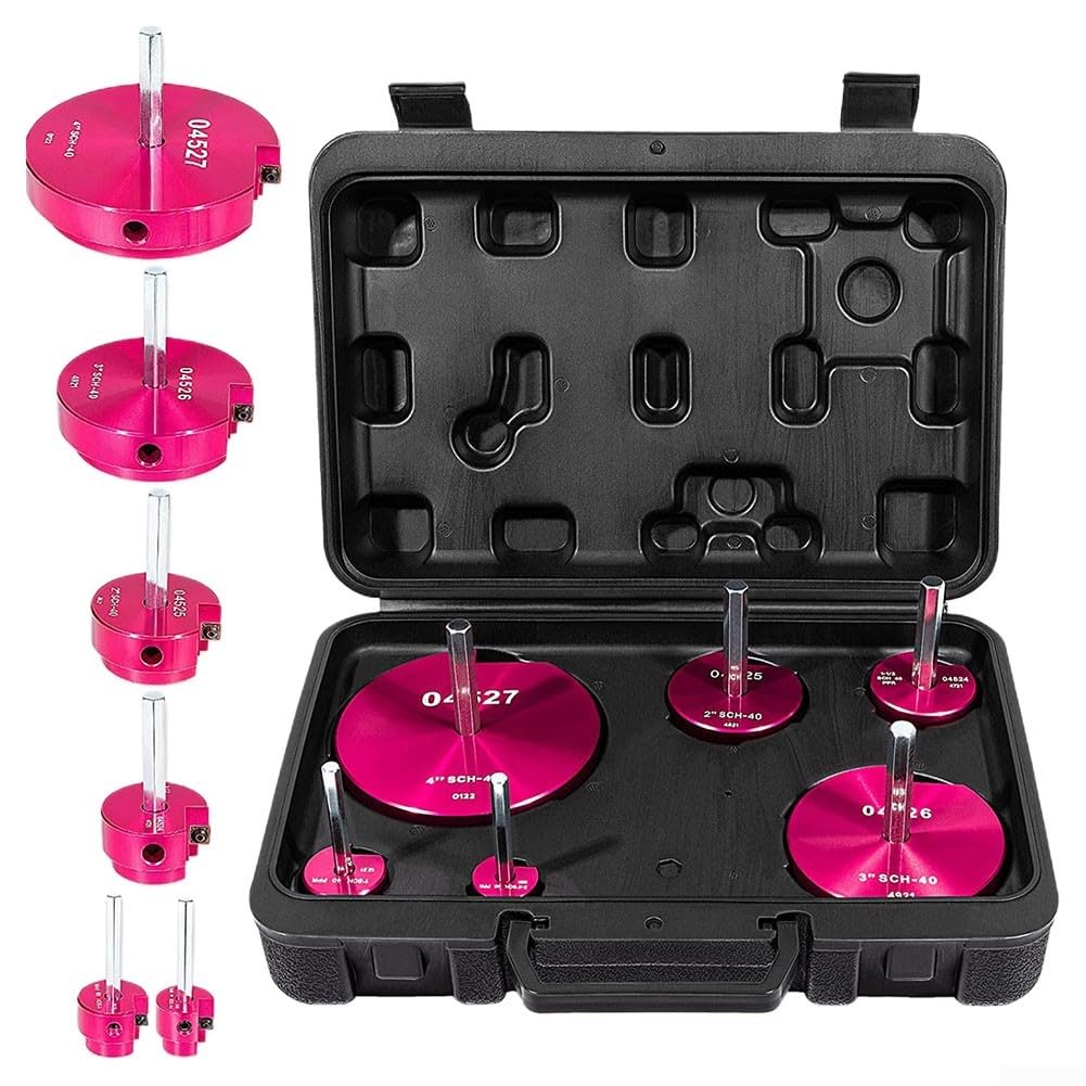 Lot de 6 alésoirs pour raccords de tuyaux PPR en alliage dur avec tige hexagonale de 3/8 pouces (0,95 cm) pour perceuses standard de 1/2 pouce (1,27 cm), compatible avec les tuyaux PVC, CPVC et ABS