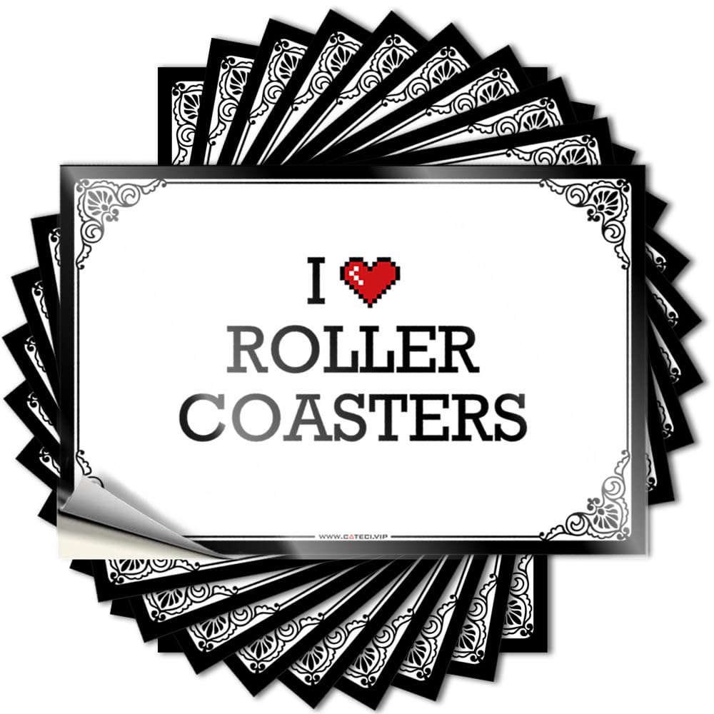 I Love Roller Coasters Coffee Adult DIY | Great Decal Hard Removable Vinyl Sticker Decal(12X18CM)