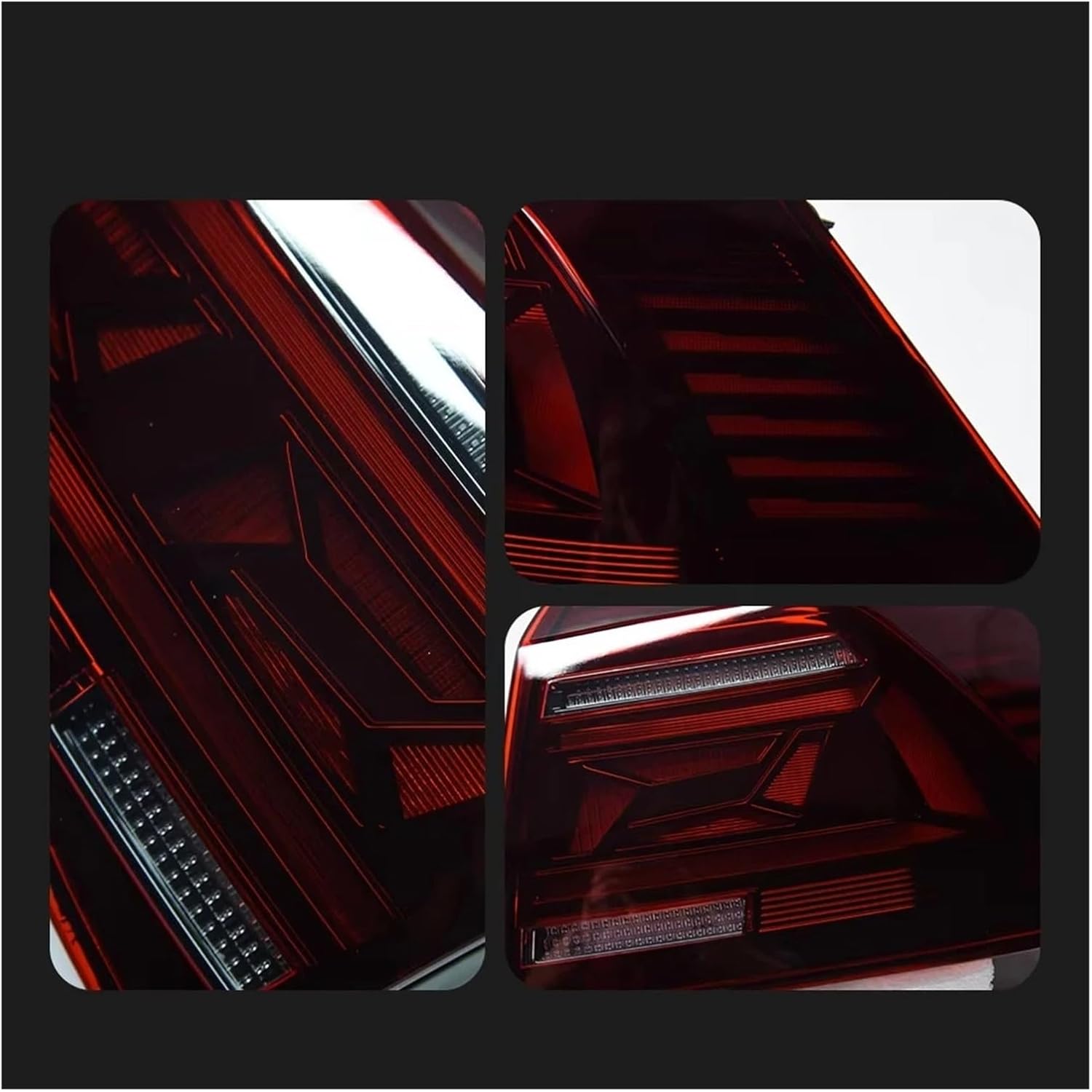 Car Lights For Compatible With VW Golf 7 Tail Light 2013-2020 Golf 7.5 LED Rear Lamp Golf MK7 Stop DRL Brake Dynamic Signal Auto Accessories(For Halogen Black)