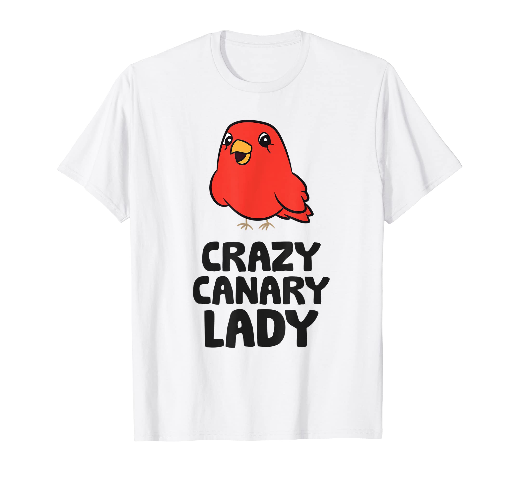 Crazy Canary Lady Cute Red Canary Bird T-Shirt
