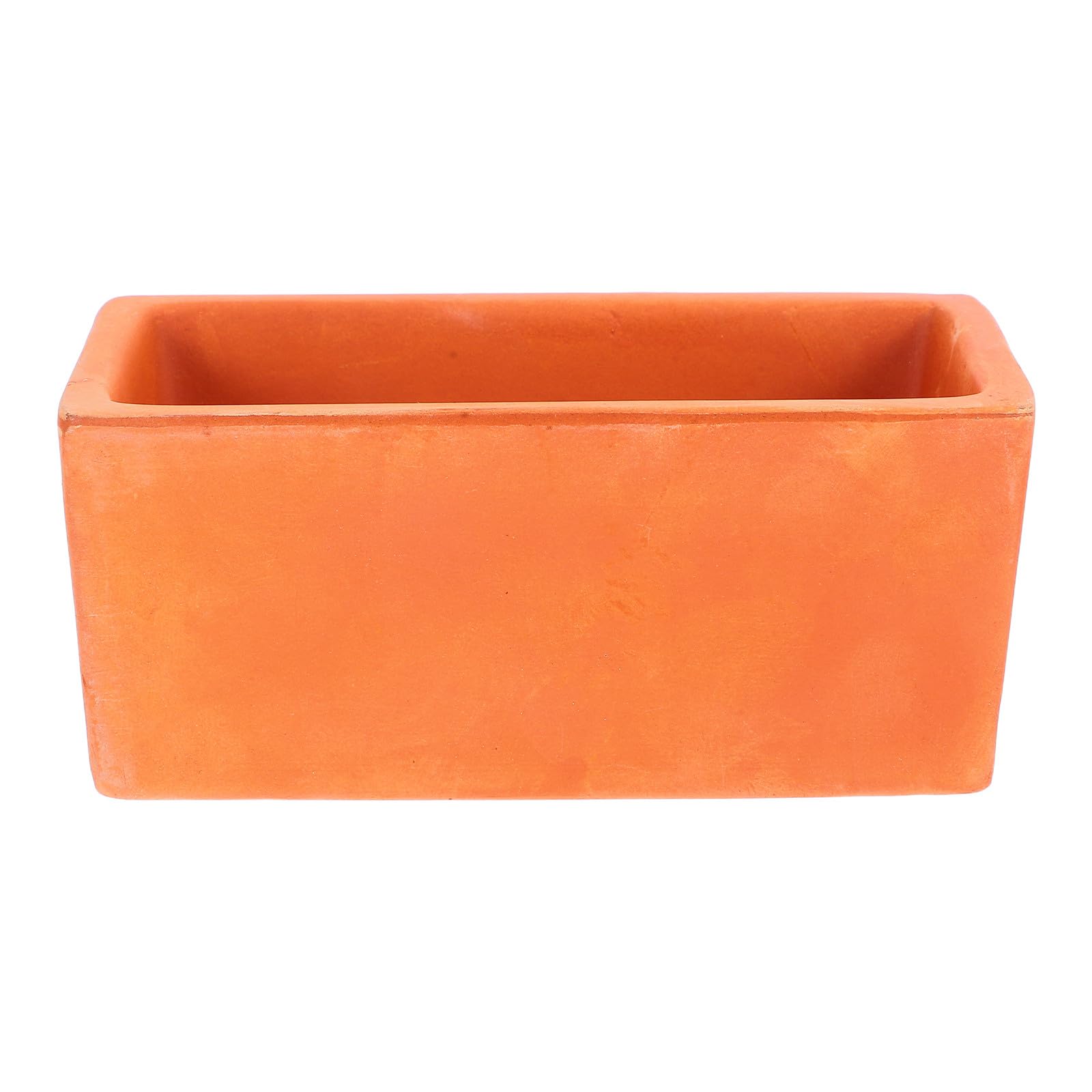 DIYEAH Rectangular Terracotta Planter Bowl Small Clay Bonsai Tree Pot with Drainage Hole for Indoor Garden Windowsill Planting and DIY Decoration