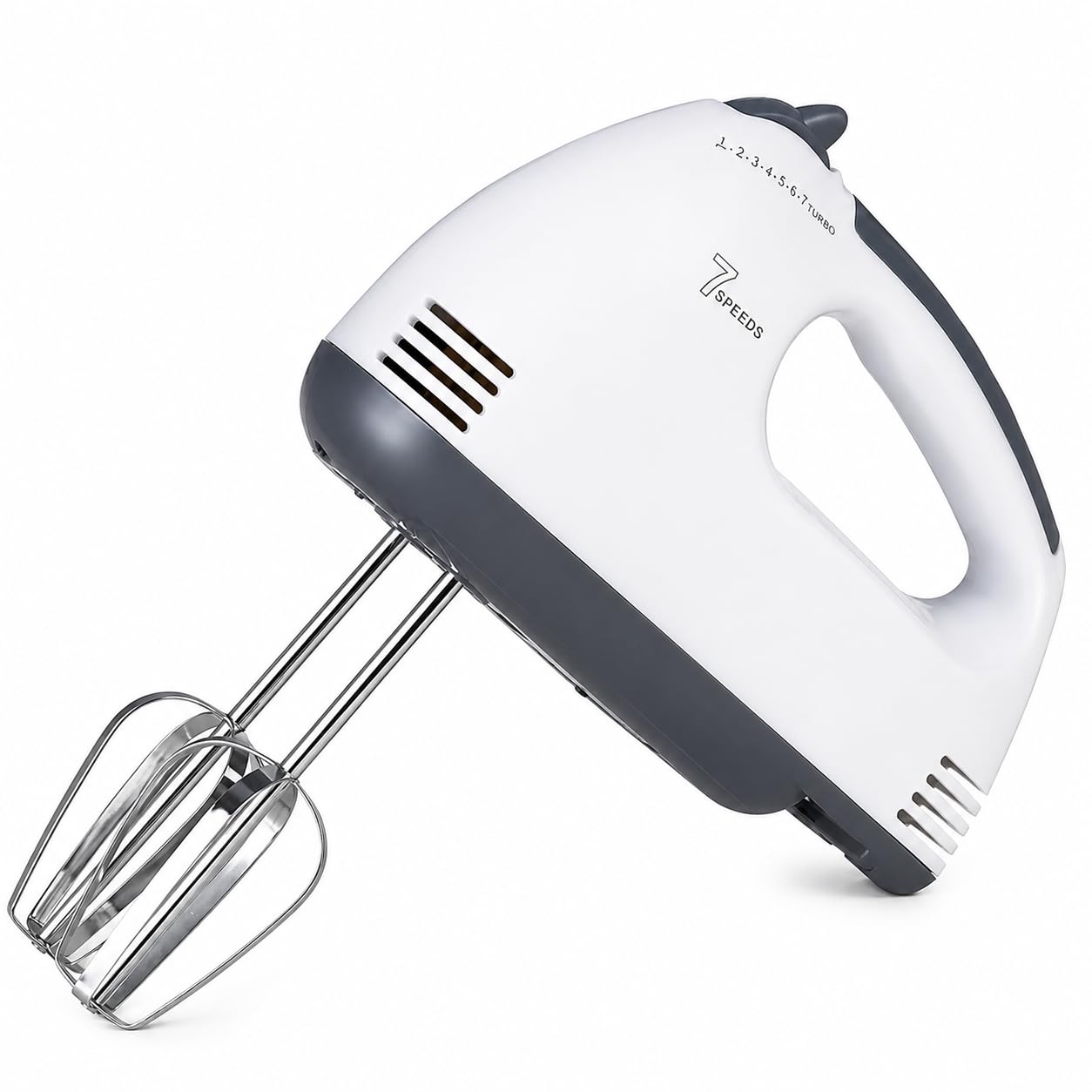 Electric Hand Mixer for Kitchen | Handheld Cake Blender with Four Stainless Steel Attachments including Beaters & Dough Hooks for Whipping Cream. (Pack of 1)-image-24