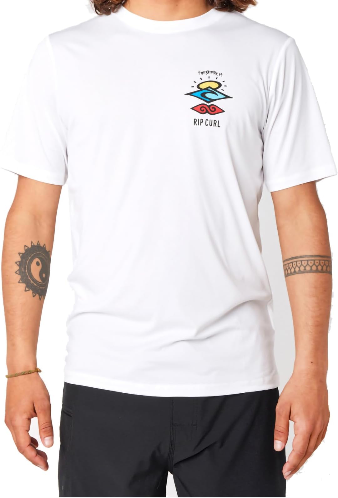 Rip Curl Mens Icons Surf Lite Short Sleeve Rash Vest 12CMRV - White