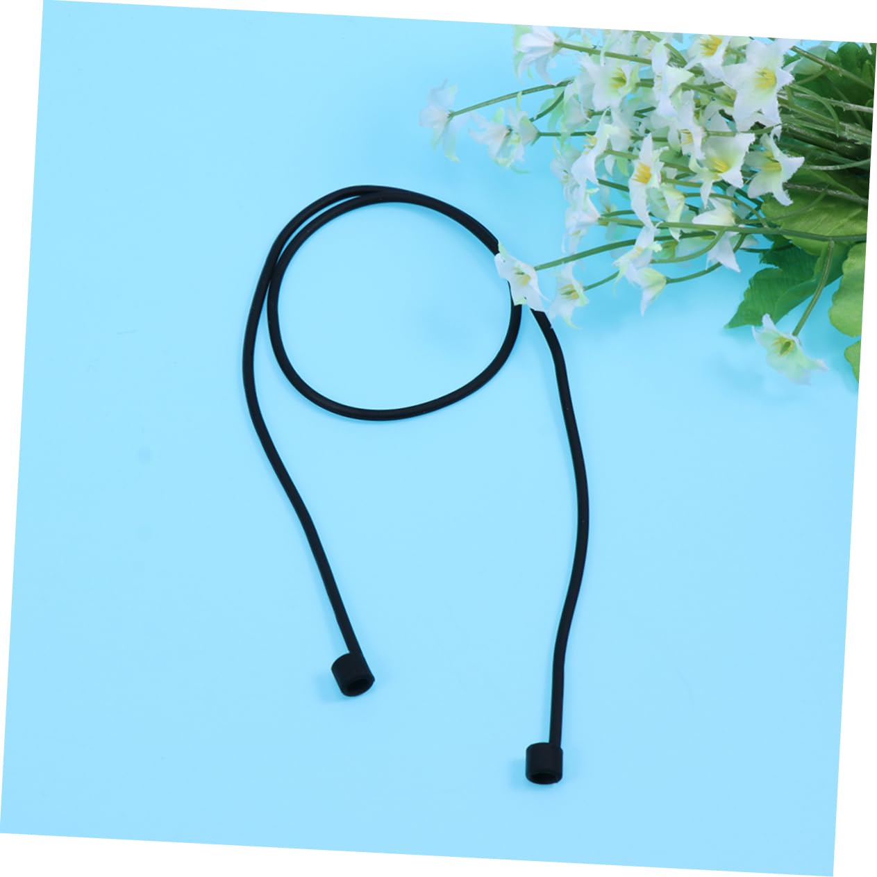 NUOBESTY Protection Anti-Perte pour Écouteurs sans Fil Silicone Housse De Protection Légère Et Flexible Compatible Casque Accessoire Sangle Noire