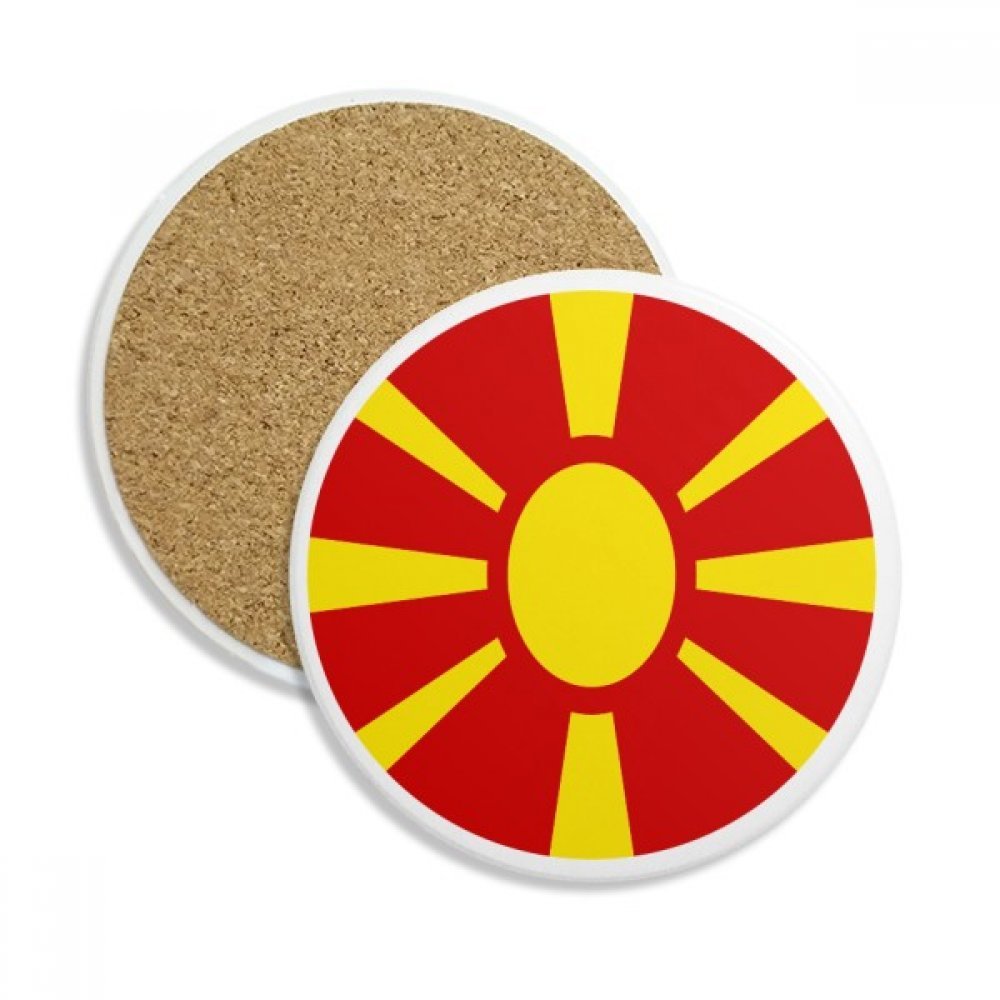 Tasse porte-absorbant Macédoine Coupe d'europe cadeau idéal pour supporter en lot de 2