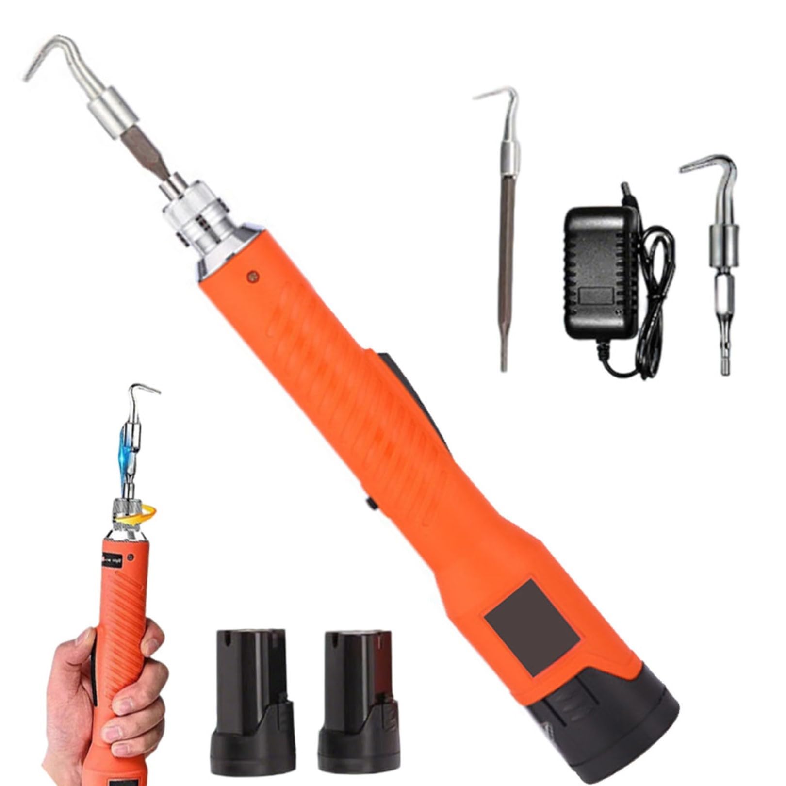 Legatrice elettrica per cemento armato – Strumento di legatura automatica portatile per recinzioni da giardino, tubi di terra con 2 batterie ricaricabili, facile da usare per un legame efficace