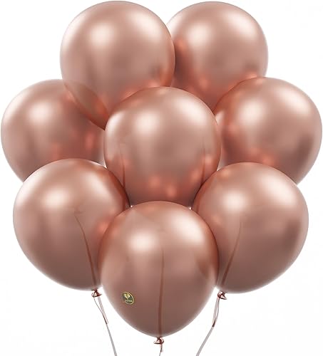 Miniatura 7 de AFTERLOON Globos biodegradables 100 unidades de color rosa perlado de 10 pulgadas, flotador de látex extra fuerte perlado para baby shower,