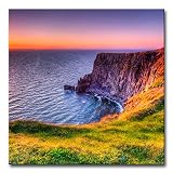 Wall Art Decor Poster Painting On Canvas Print Pictures Destination Cliffs Of Moher Beach At Sunset