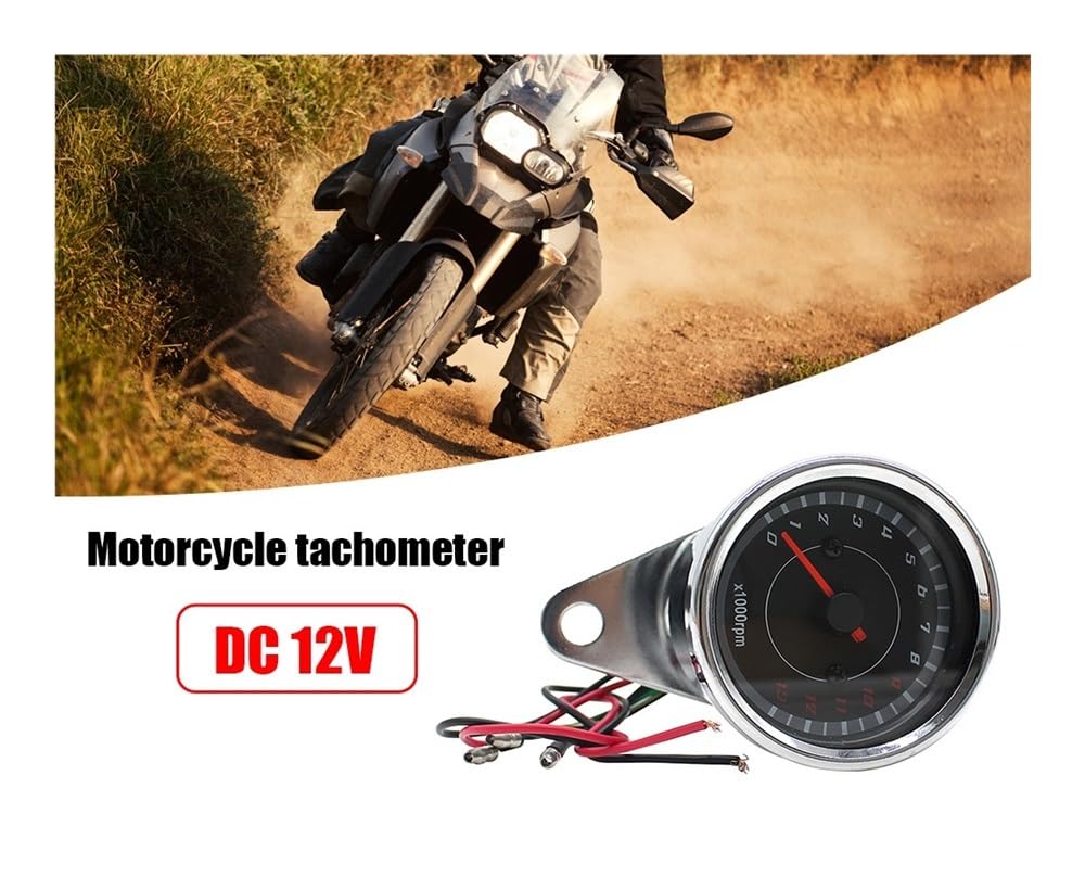 Compteur vitesse moto Compte-tours Électronique Universel Pour Moto, 12 V CC, Avec Rétroéclairage LED Bleu, Compteur De Tours 1000 Tr/min