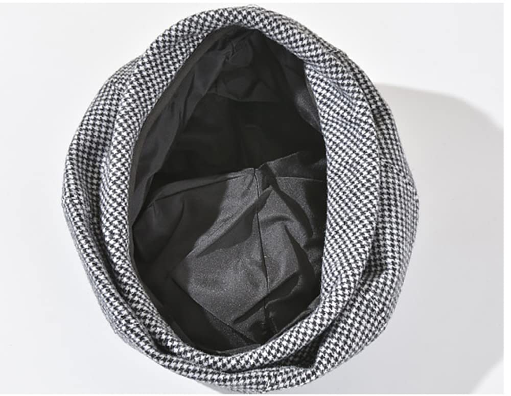 Duories Klassische Damen Beanie Mütze Warme Wintermütze Wollmütze Baskenmütze Herbstmütze Barett Mütze Beret Cap Baskenmütze Schiebermütze Schlapphut für Frauen Mädchen,Schwarz