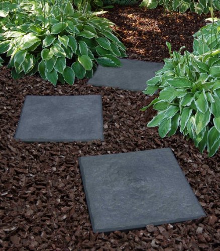 Multy Industries Multy Home MT5100000 4-Pack Stomp Stone, 12 by 12-Inch, Slate