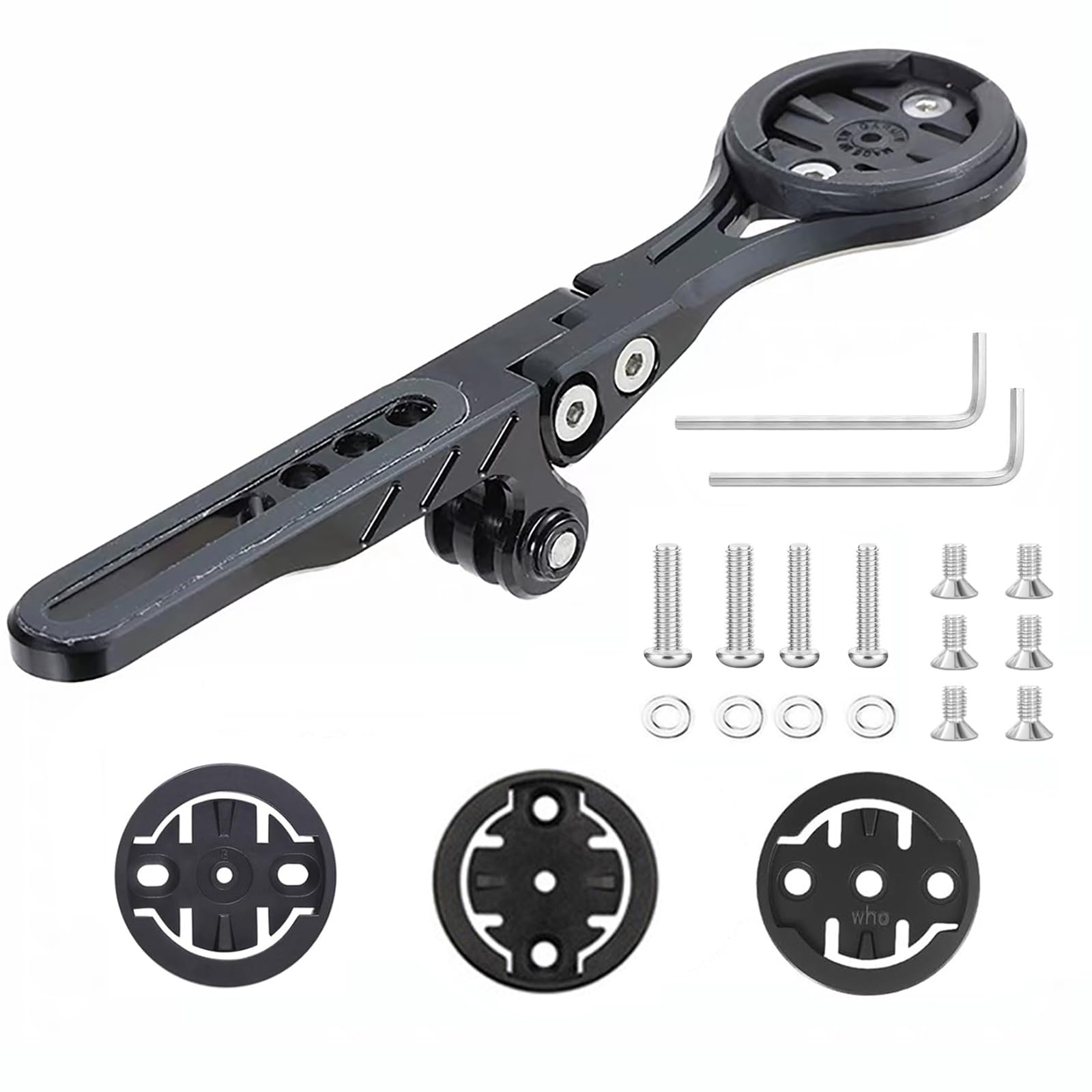Aero Integrated Handlebar System Out Front Bicycle Computer Mount for Garmin Edge Wahoo Elemnt Bryton Fits Canyon CEP Cockpits and Wilier Filante Bar Handlebar and More (Black B)