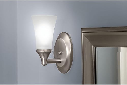 Miniatura 6 de Moen YB2861ORB Eva - Accesorio de tocador de baño de doble montaje con 1 luz con vidrio esmerilado, bronce aceitado