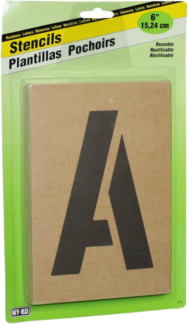 Hy-Ko Prod Co 6" Letter/Number Stencil Set