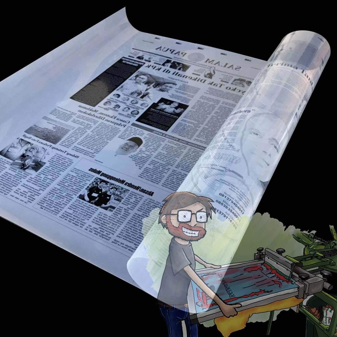 11"x17" Screen Printing Film 50 Sheets Waterproof Inkjet Transparent Film for Water-based Pigment and Dye Ink Jet Printers