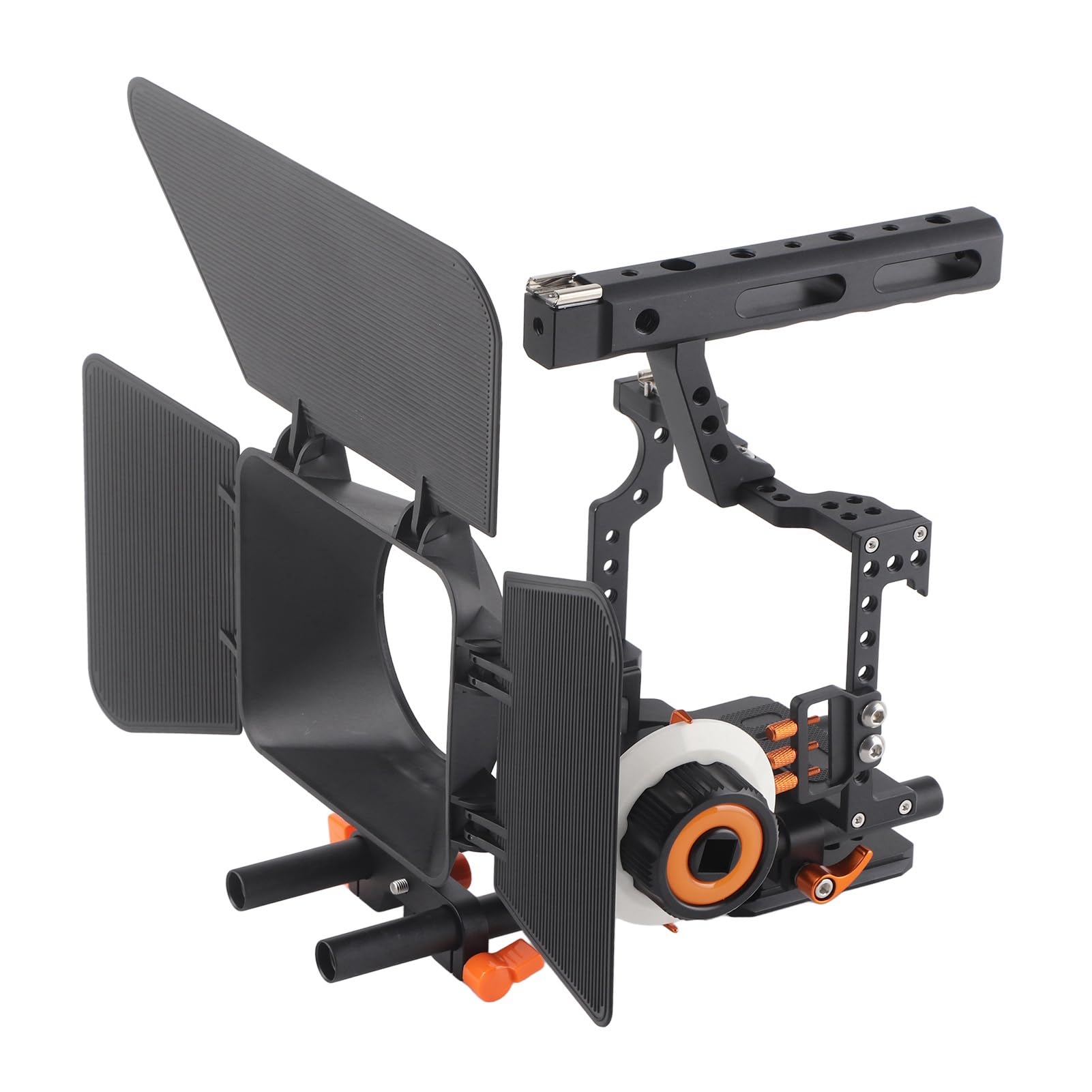 C500‑1 Set Gabbia per Fotocamera con Matte Box per Riprese Video Professionali per GH4 A7S A7R, Alluminio Leggero, 1 unità