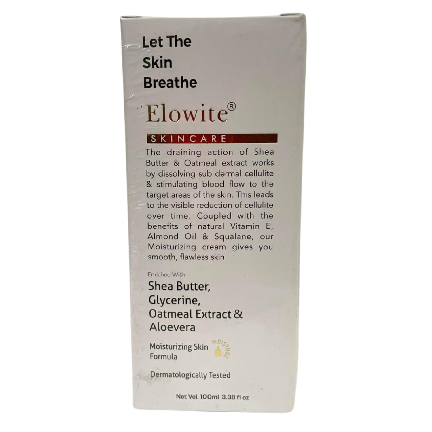 Dermashoap Elowite Moisturizing Lotion For Face & Body - Enriched With Shea Butter, Glycerine, Oatmeal Extract And Aloevera- Ideal For All Skin Type (100ml)