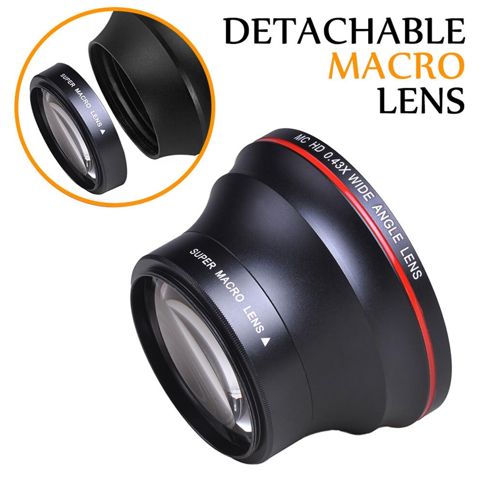 Compatible con Nikon D7100, D7000, D5500, D5300, D5200, D5100, D3300 y D3000. Objetivo Gran Angular de 52 mm (0,43x) con función Macro for cámaras réflex Digitales.