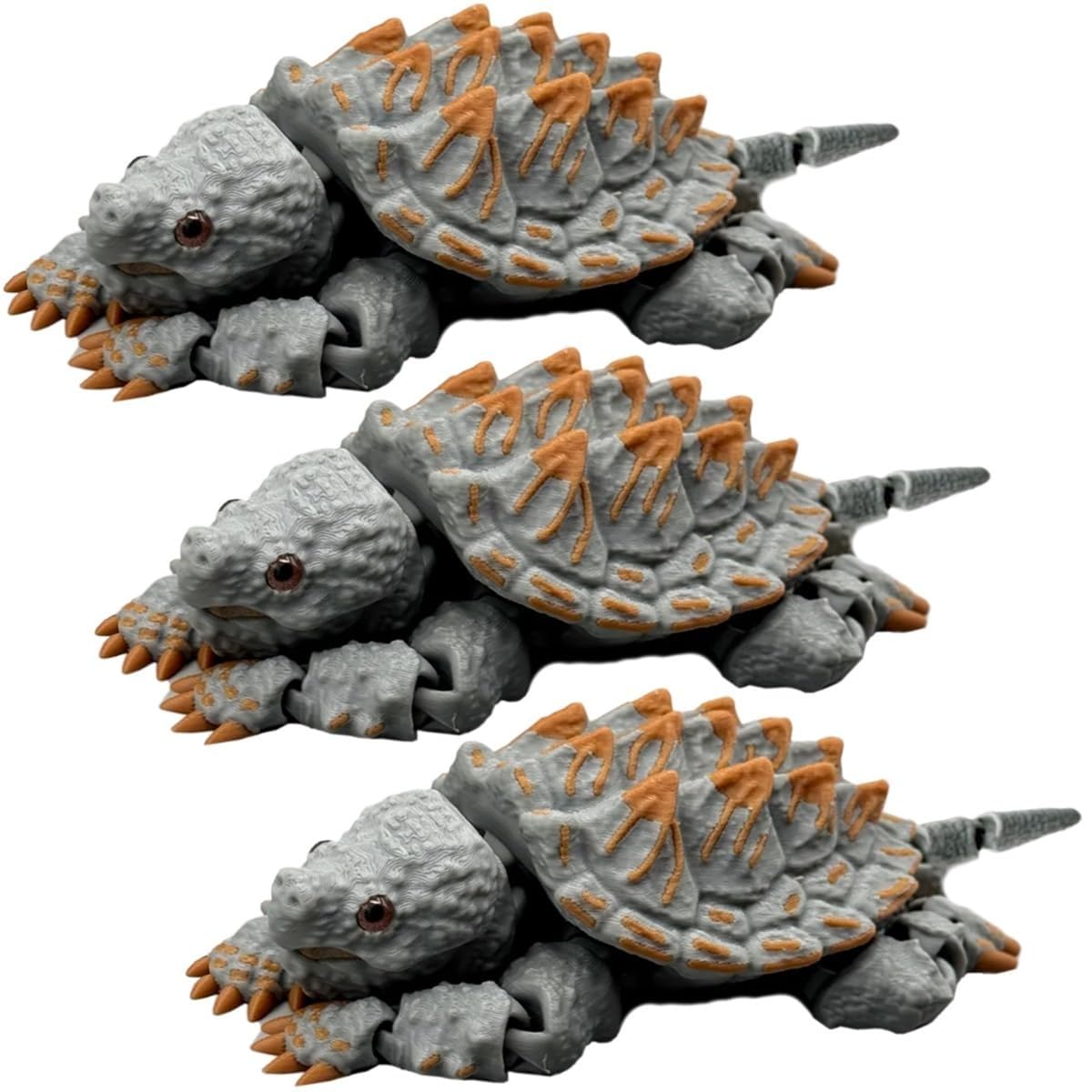 Homtrator Articulated Alligator Snapping Turtle, 3D Printed Turtle Model, Unique Desktop Figurines Ornament, Interesting Fidget Gifts For Autism/ADHD, Home Office Decor, Movable Joint Animals Statue