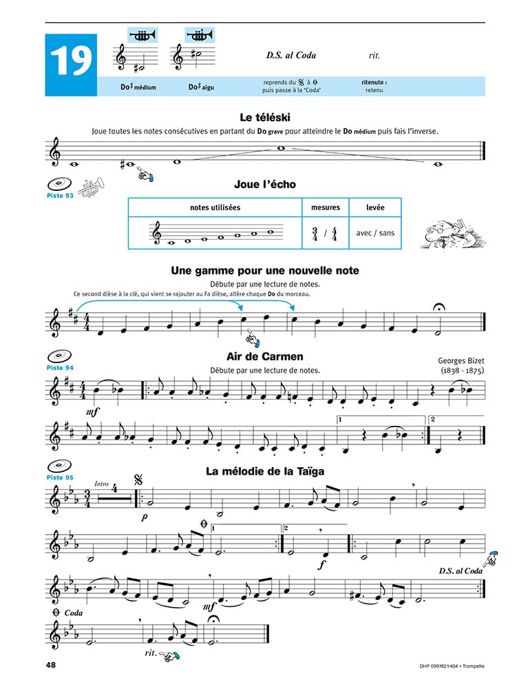 Écouter, Lire & Jouer 1 Méthode Trompette Débutant Livre Partition avec Audio en Ligne Apprentissage Cuivres