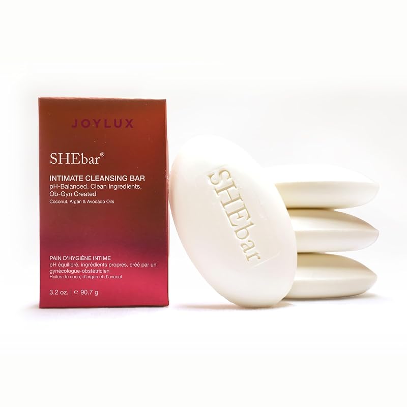 Joylux SHEbar Barra de Limpeza Corporal com Equilíbrio de pH, 3,2 oz, Pacote com 4