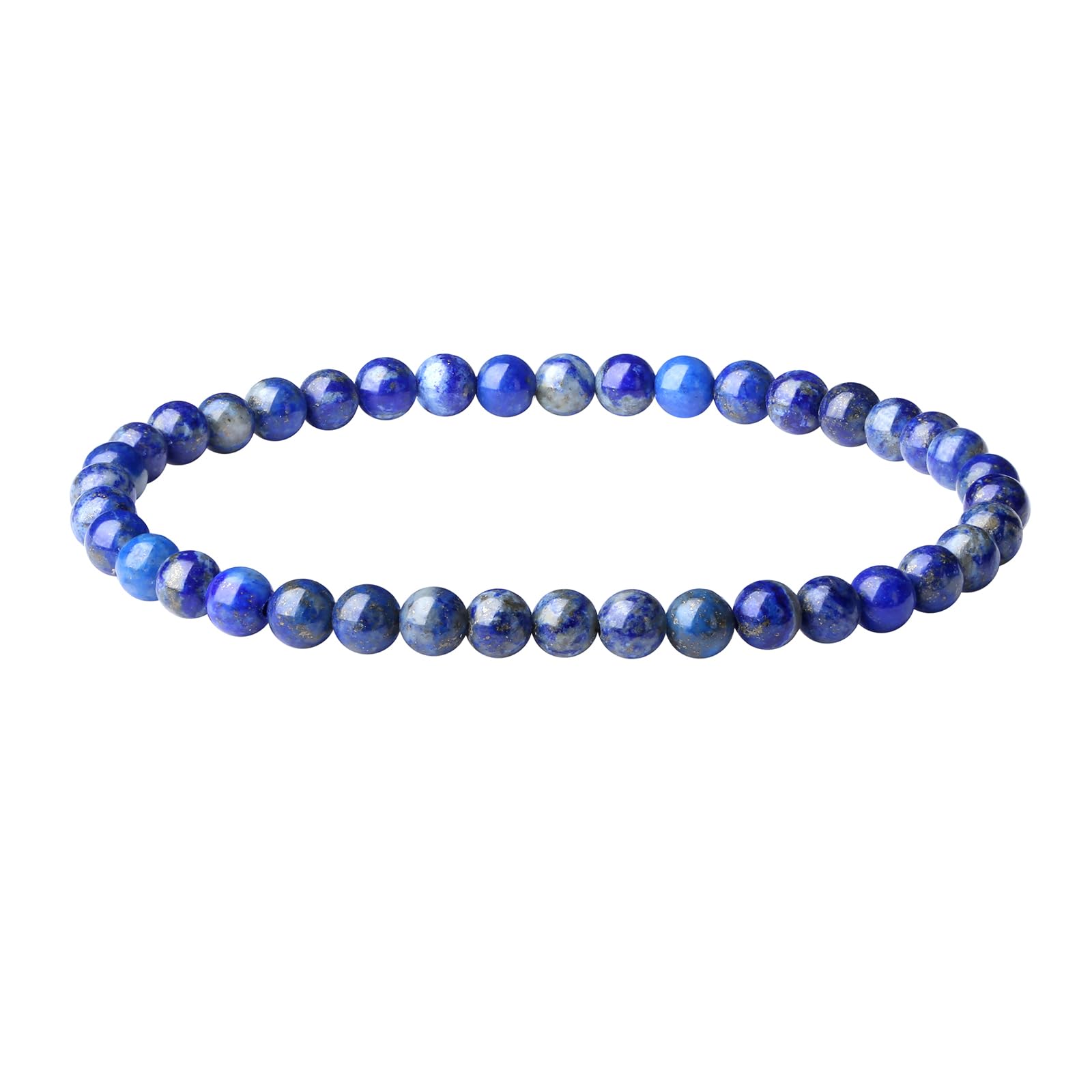 XIANNVXI 4mm Perlenarmband Damen Armband Kristalle Echte Steine Armbänder Damen Elastisches Armband