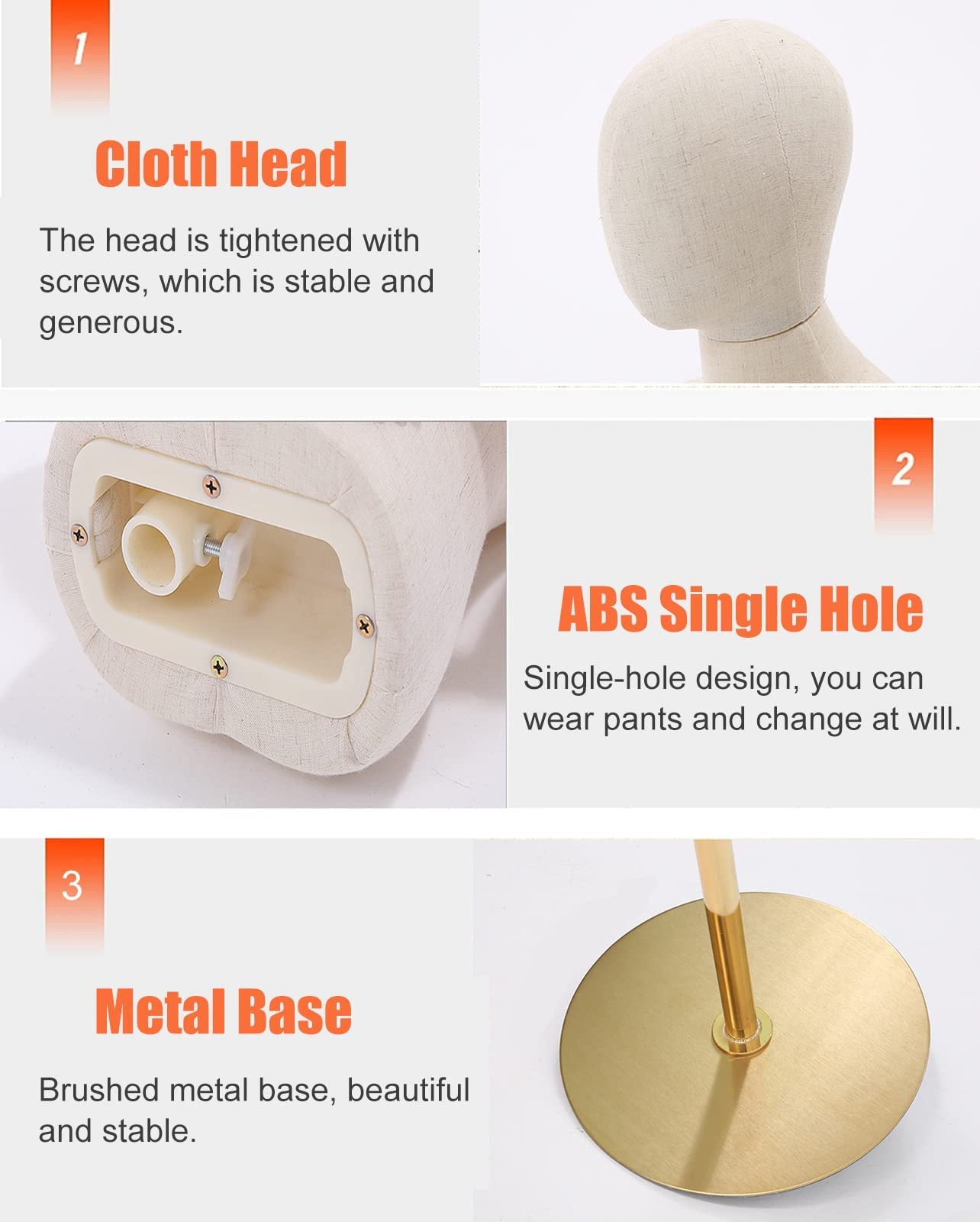 布製マネキン 高さ調整可能 木製ベース❹ 布製マネキン 高さ調整可能 木製ベース➃ Amazon.co.jp