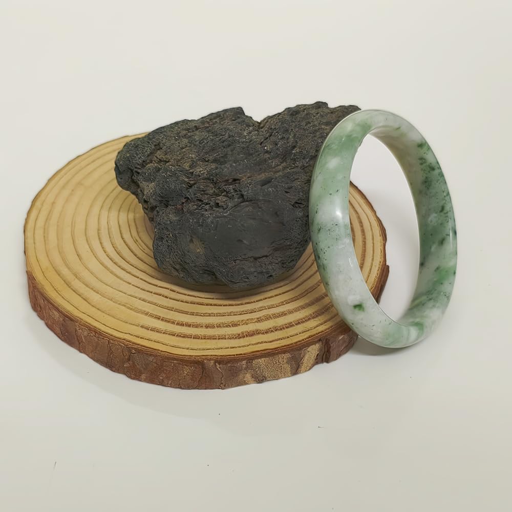 Jade Bracelet For Women, Green Stone Bangle Natural Gradient Chinese Style Bracelets With Box Wealth Fortune Healing Protection Good Luck Jewelry Gift - Image 3