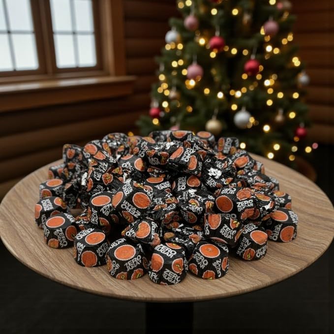 Zero Sugar Dark Chocolate Miniature Peanut Butter Cups-1.5 lbs Deliciously Crafted for a Guilt-Free Indulgence-Perfect for Health-Conscious Chocolate Lovers-(24 oz)
