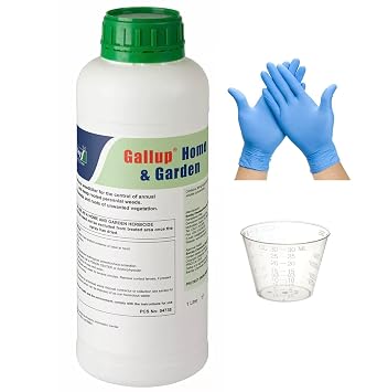 Gallup Garden Weedkiller 1L Value Set + Included Cup & Gloves by Direct4Gardens