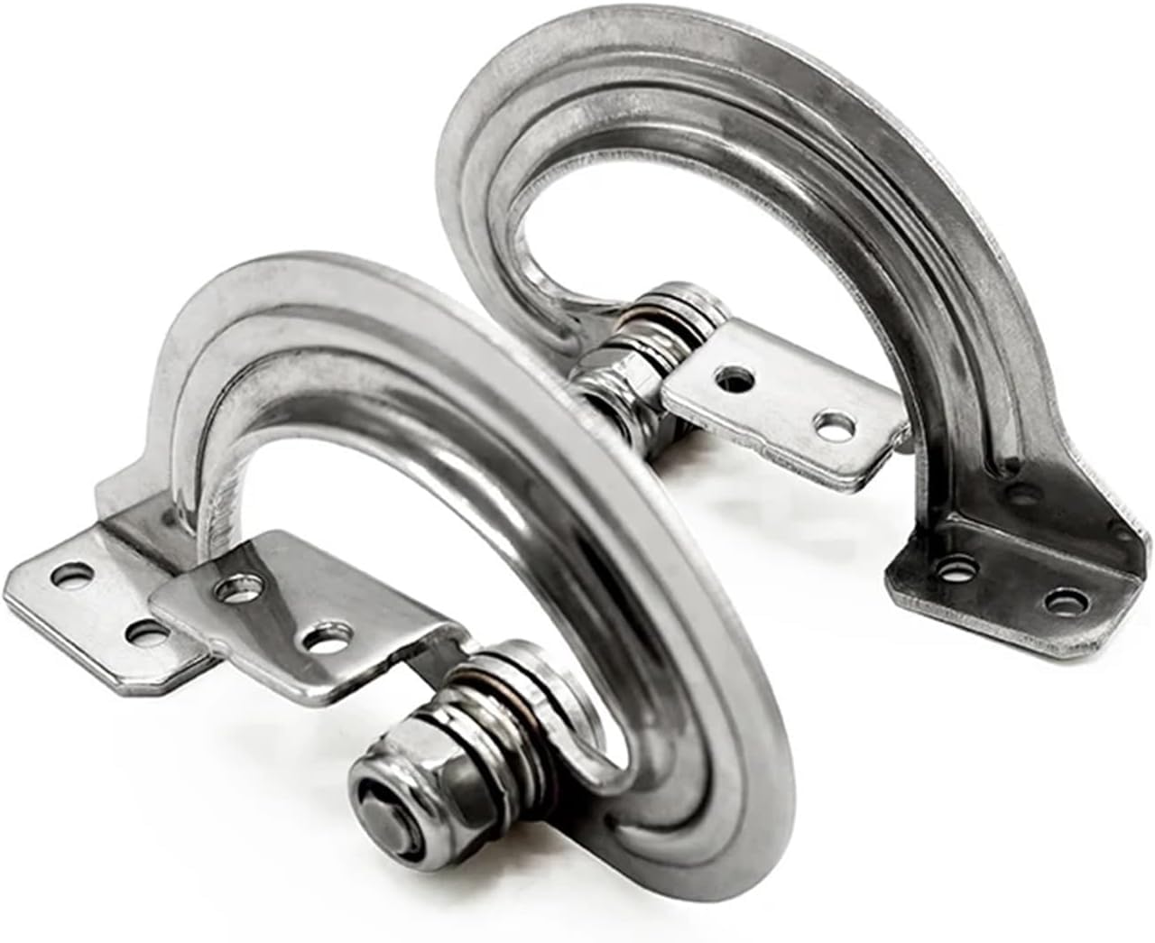 Bisagrpara muebles planos de Metal， Bisagra de puerta oculta con amortiguación ajustable de acero inoxidable for posición de tope arbitraria (1 pieza)(Left)