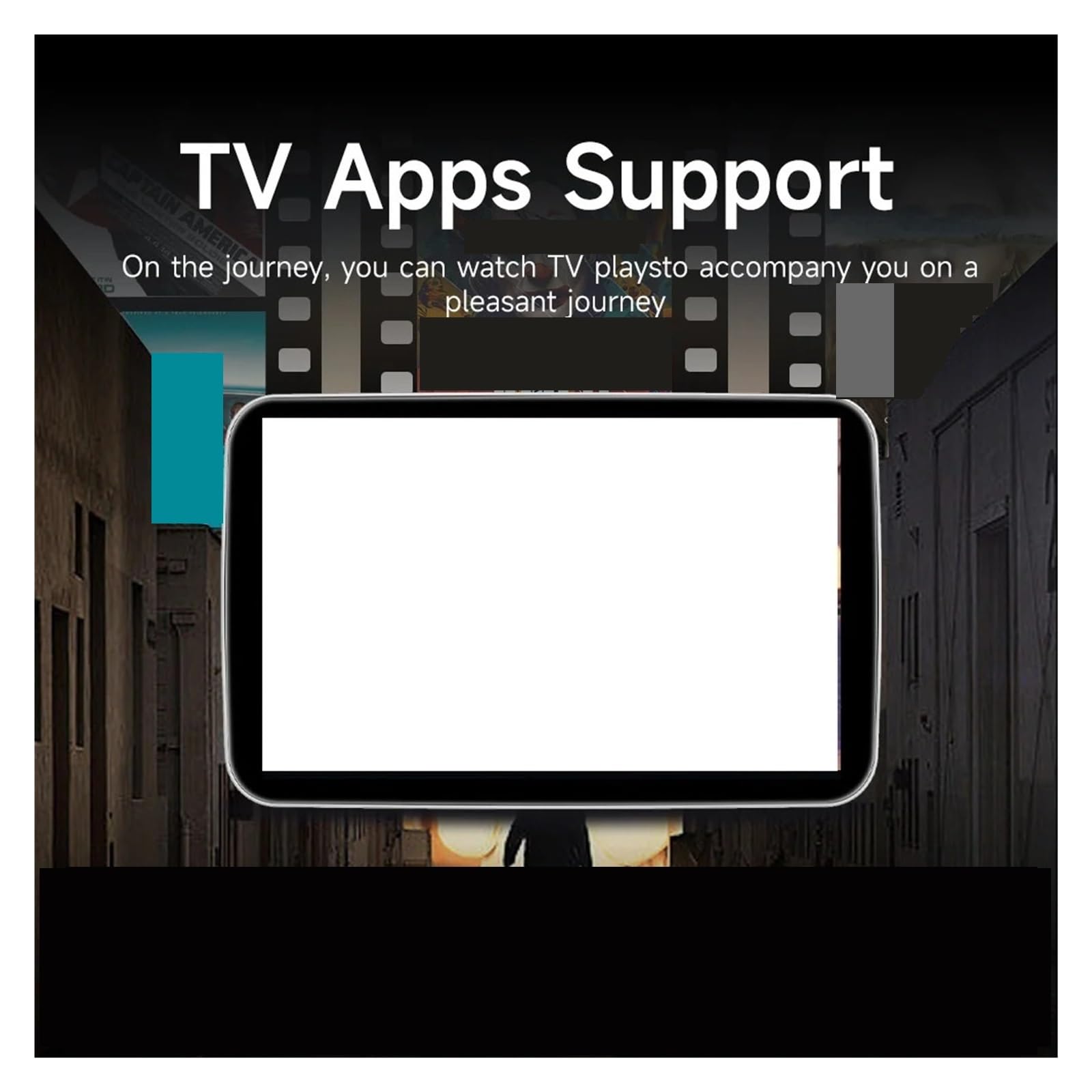 Écrans De Voiture Moniteur De Siège Arrière Appuie-tête Écran De Télévision Auto WiFi Film Lecteur Vidéo en Ligne(1p Half Screen)