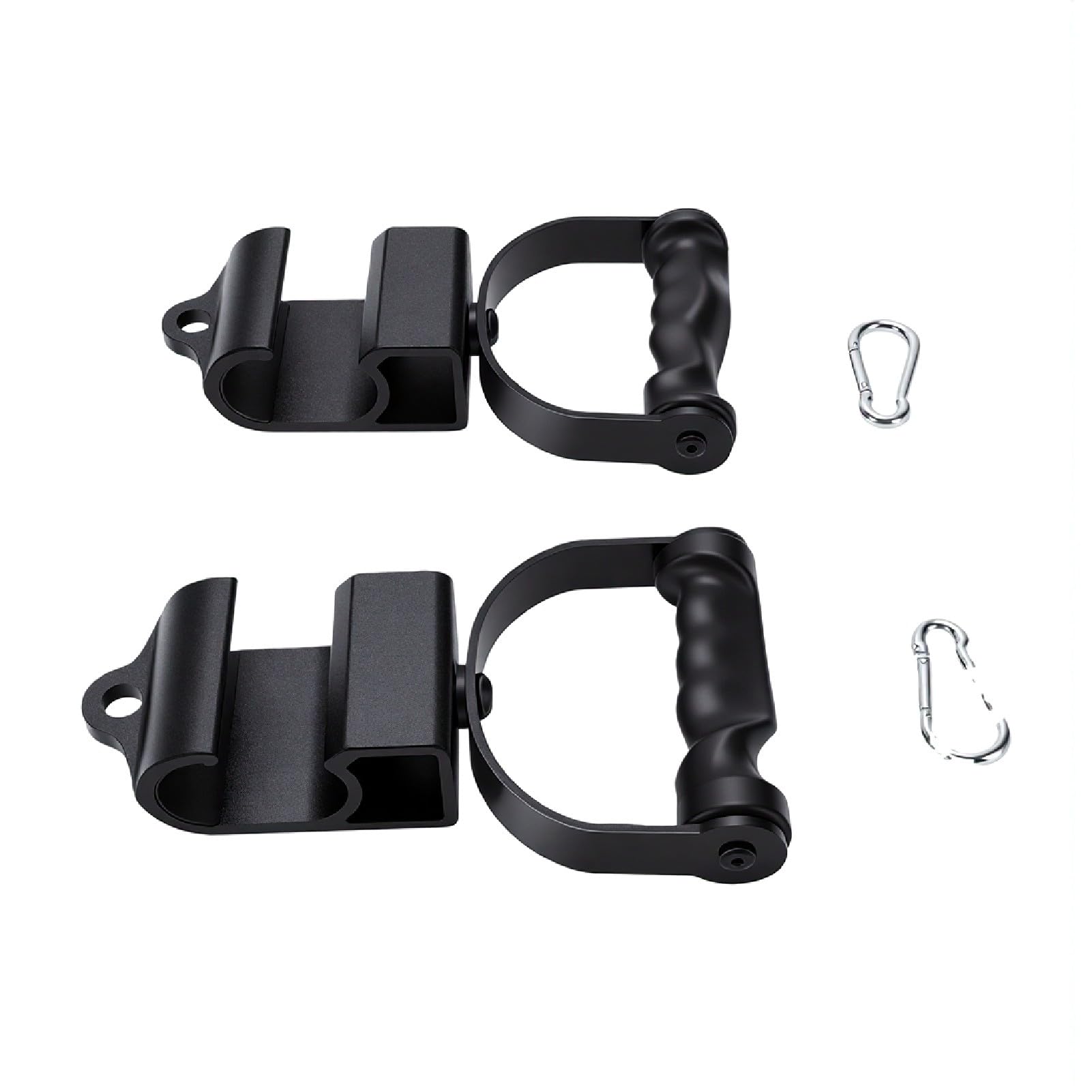 Poignées de Traction Ergonomiques ABS, Conception Rotative à 360 Degrés pour L'entraînement de Force, Noir, 2 Pièces