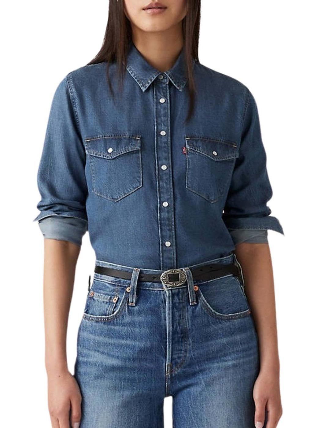 Levi's Levis Women's Iconic Western MED Indigo-Worn IN