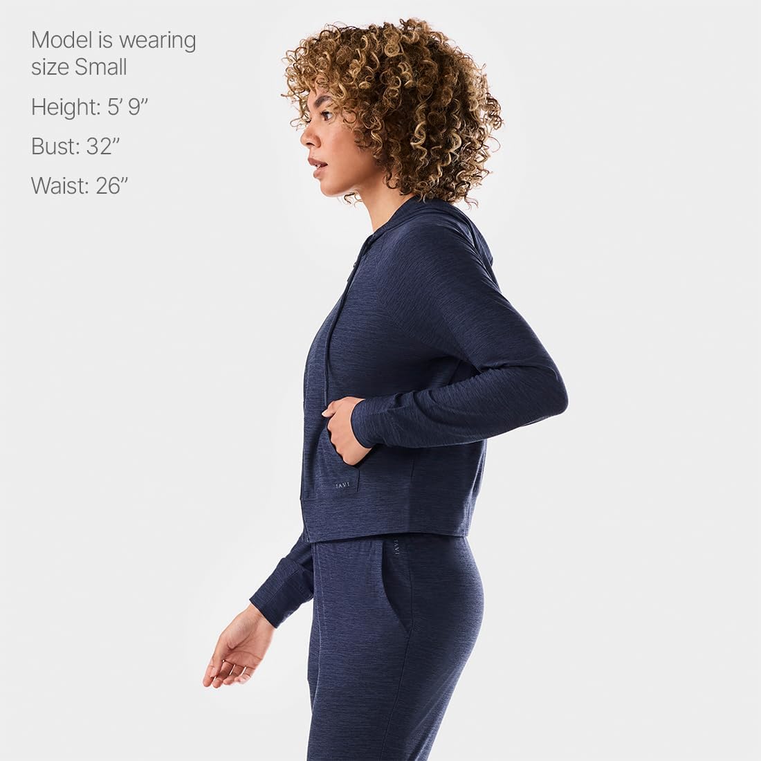 TAVI NOIR SoftTec Zip Up lightweight Hoodie for Women Moisture Wicking Athletic Sport Jacket Adjustable Drawcord & Pocket - Image 3