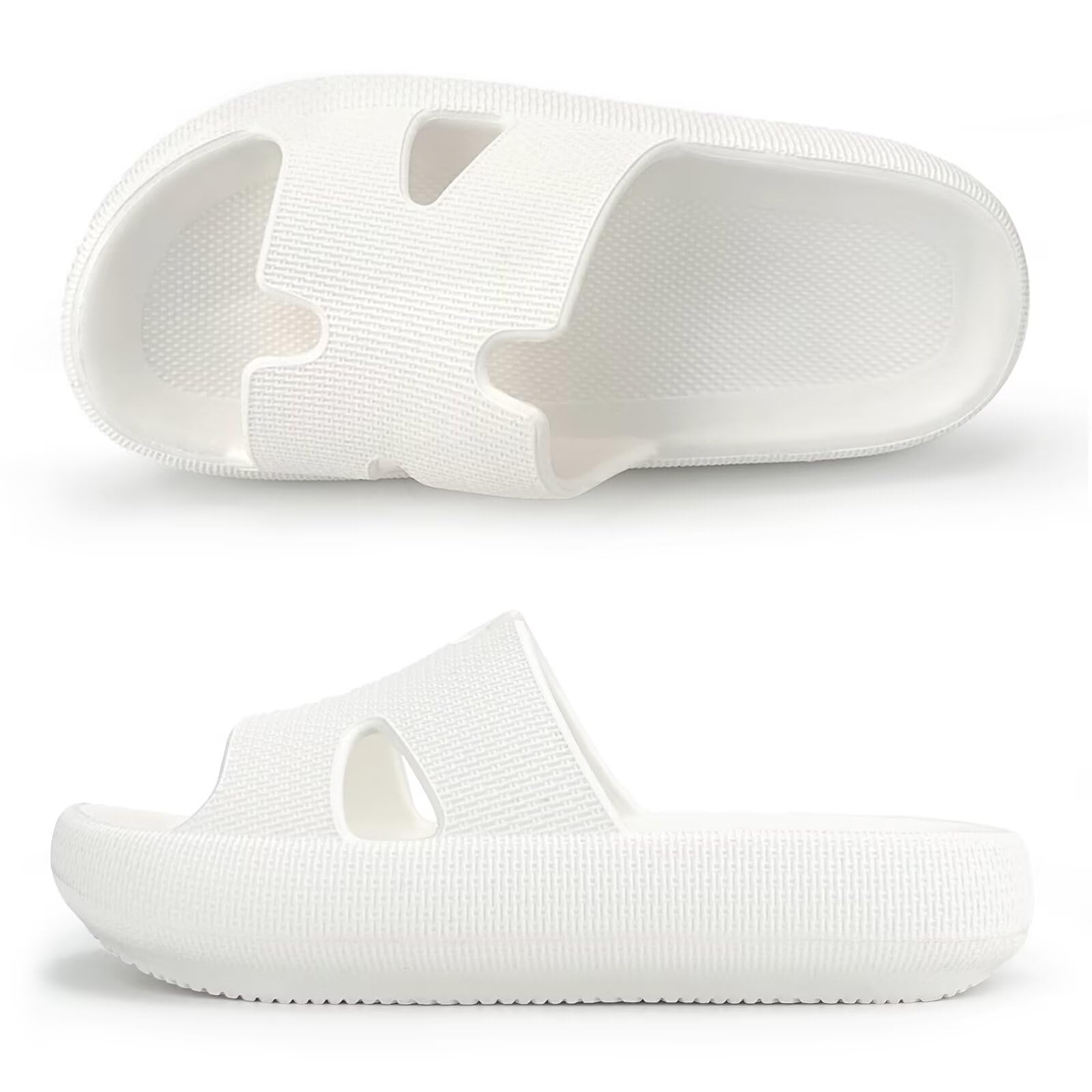 Haifago Cloud Slides for Women Cushion Recovery Pillow Sandals, Memory Foam House Shower Slippers for Woman Comfort Platform Non-Slip