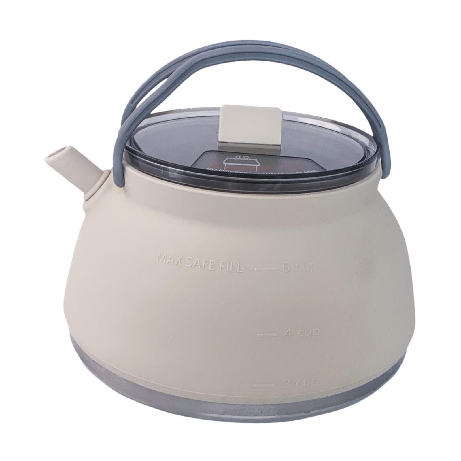 Bollitore pieghevole premium Bollitore, Cachi chiaro, 18.2x10.5 cm | Caratteristiche Leggero Portatile Eccellente per il divertimento all'aperto da viaggio all'aperto da campeggio Caffettiera