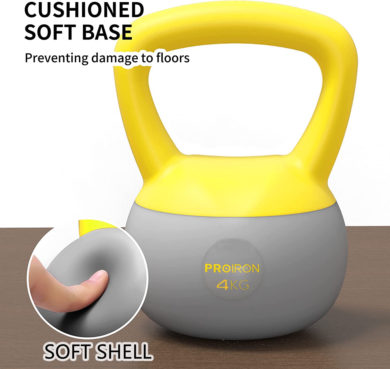 PROIRON Soft Kettlebell, Kugelhantel | 2-12kg | bodenfreundlich und bequem, Ideal für Anfänger Kettlebell Training zu Hause gemacht