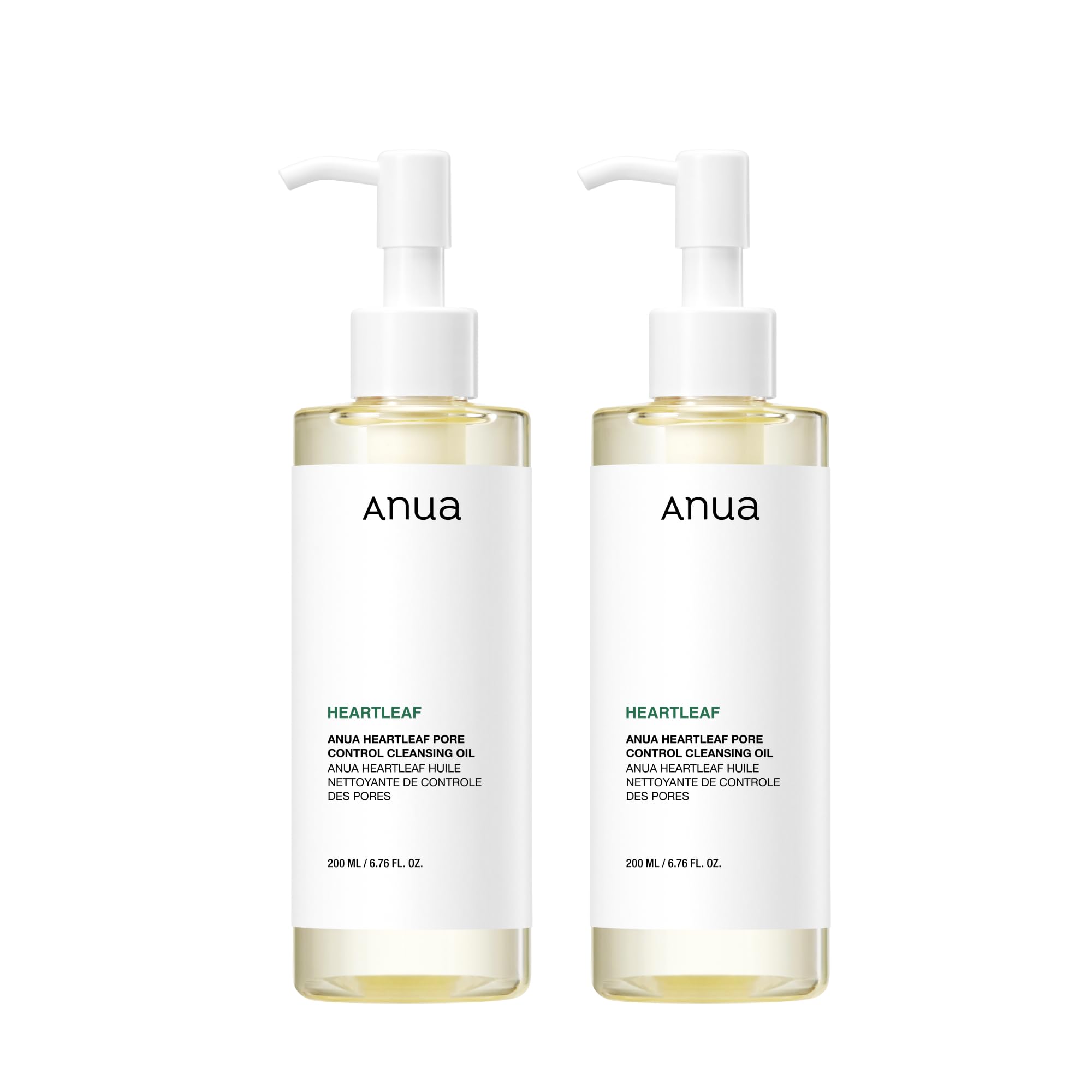 Anua Heartleaf Pore Control Cleansing Oil, Pore Cleanser, Sebum Care, Gentle Melting Oil Cleanser for Face, Safe For All Skin Type, Daily Hydrating Makeup Remover, Korean Skin Care (6.76fl.oz): 6.7 Fl Oz (Pack of 2)