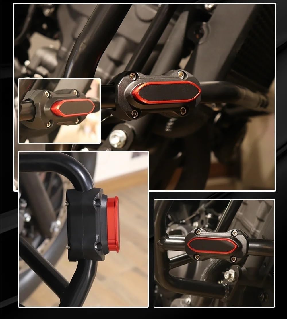 Engine Guard Crash Bar Bumper Motorcycle CNC Bumper Trim Block Engine Protection (Extended Edition) for DesertX Guard Crash Bars Bumper Engine Guard Crash Bars