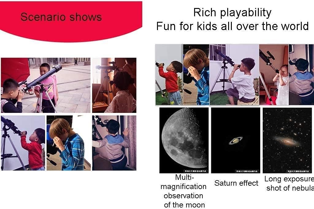 Super Binoculars Telescopes for Astronomy Professional Stargazing Student Kids Telescope 45° Full Erect Zenith Mirror High-Definition Viewing Adult Entry Astronomical Telescope Blue Package