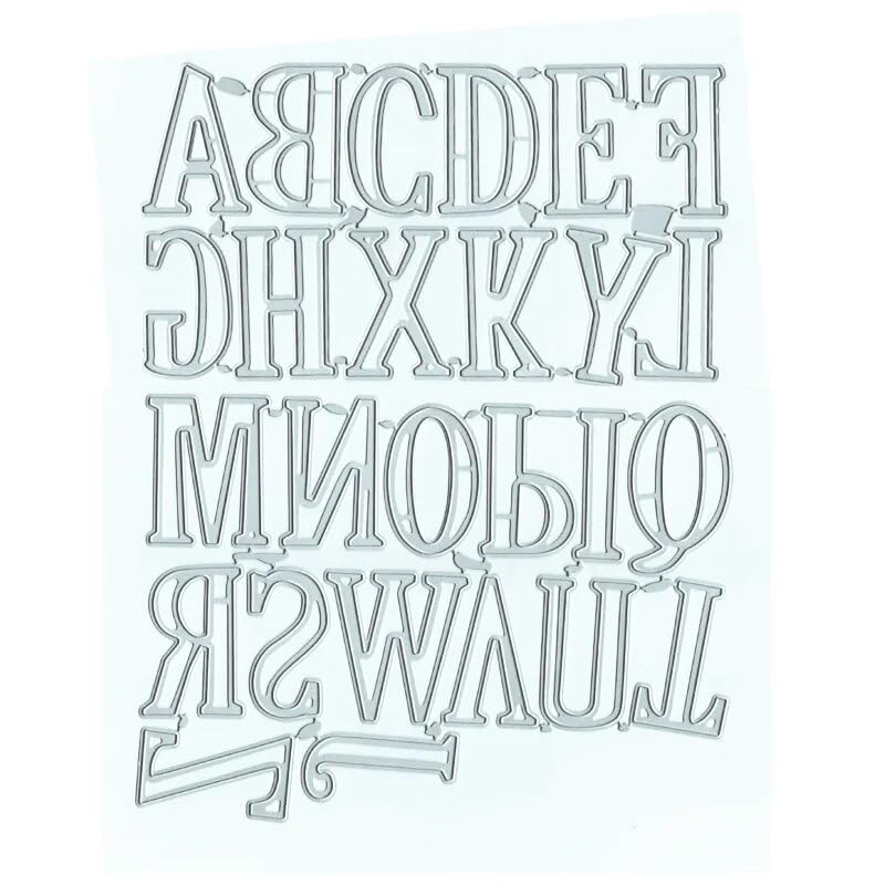 Fustelle Alfabeto Per Scrapbooking - Set Lettere Grandi E Piccole Per Taglio E Goffratura Fai Da Te - Foto 3