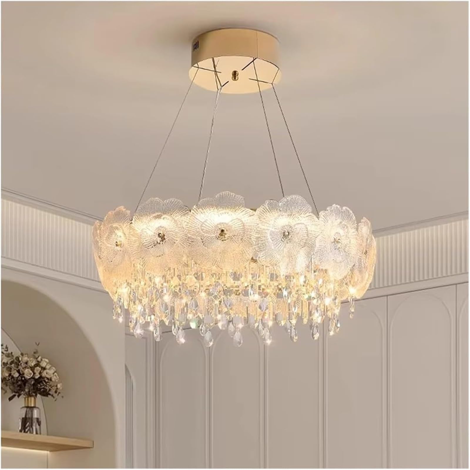 FZQSXAZU Pendant Light Ceiling Shade Nordic Decor Chandeliers Lustre Hanging Lamps Indoor Lamp for Dining Room Living and Kitchen(3color dim 80cm)