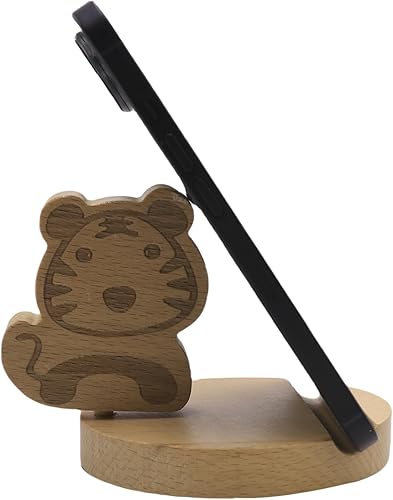 Miniatura 25 de Lindo conejito soporte de teléfono celular soporte de madera animal universal teléfono celular soporte de escritorio para todos los teléfonos