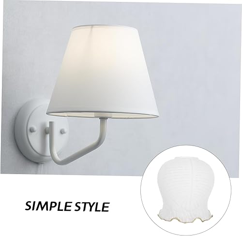 Miniatura 4 de Pantalla de cristal esmerilado estilo europeo con forma de flor para lámpara de araña y lámpara colgante para decoración del hogar