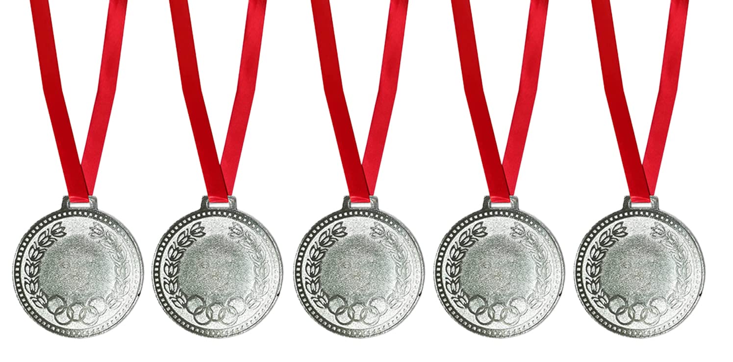Benstar 2.5 inch Sports Winning Medals Olympic Designed for Sports Events, Functions & Many Other Competitions (Silver) (B0BG8GHV8D) Amazon Price History, Amazon Price Tracker