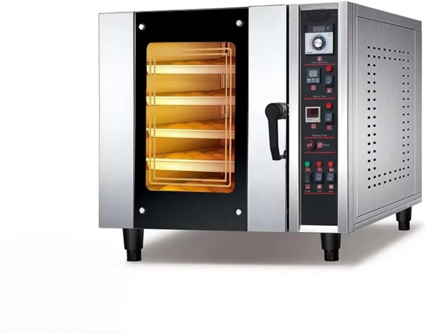 Convection Grill Countertop Oven, Stainless Steel Dual Fuel Digital Baking Oven, Multifunctional Hot Air Convection Baker for Snack Food Factory, Bakery, and Commercial Food Service Operations