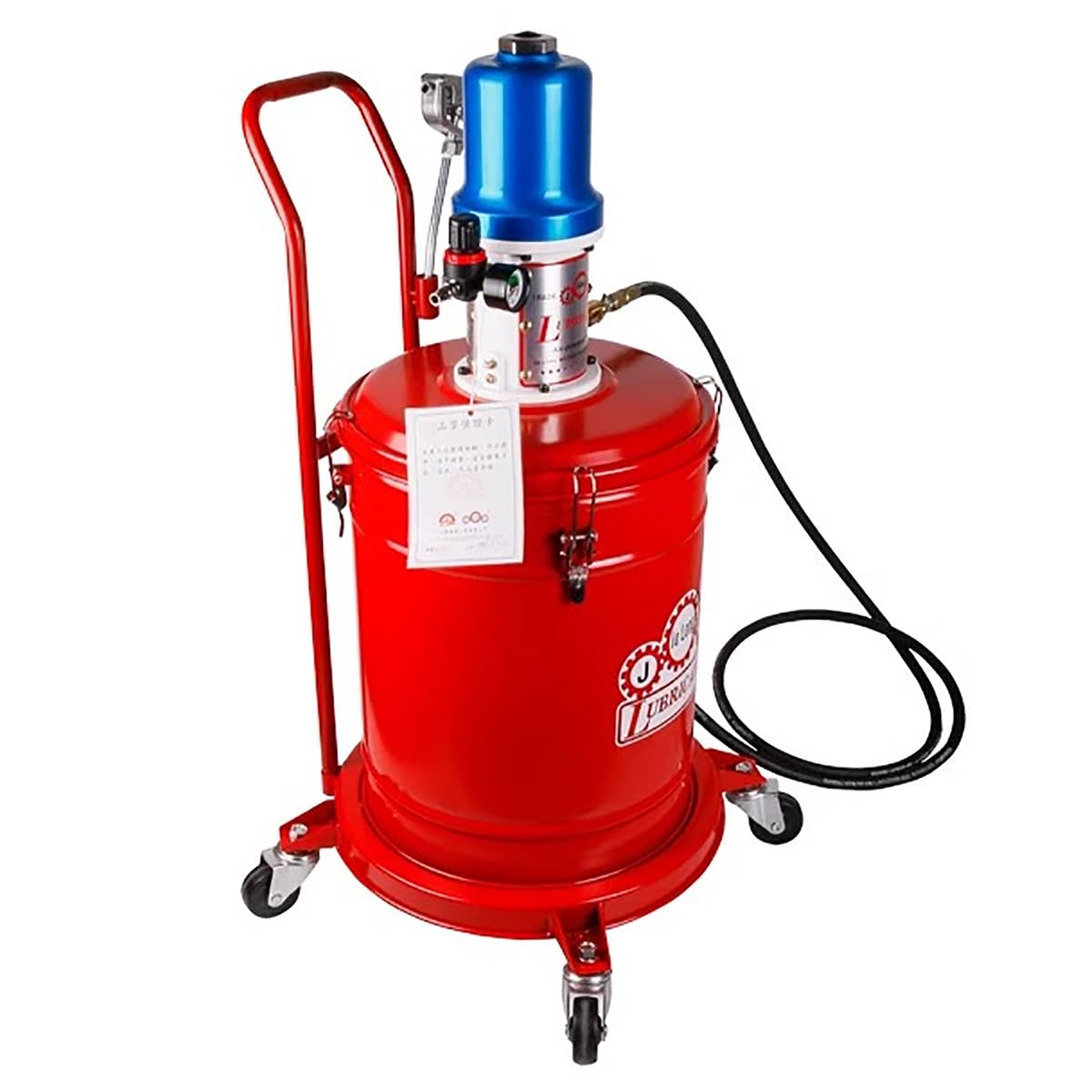 Zestaw pompy smarowej, 30 l, napędzana powietrzem pompa smarowa z wężem olejowym, wysokociśnieniowa pompa wtryskowa smaru do maszyn i pojazdów inżynieryjnych