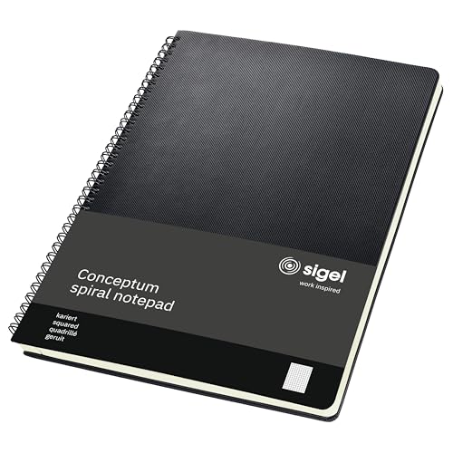 La robusta spirale rilega fronte e retro dell'hardcover con finitura millerighe;
