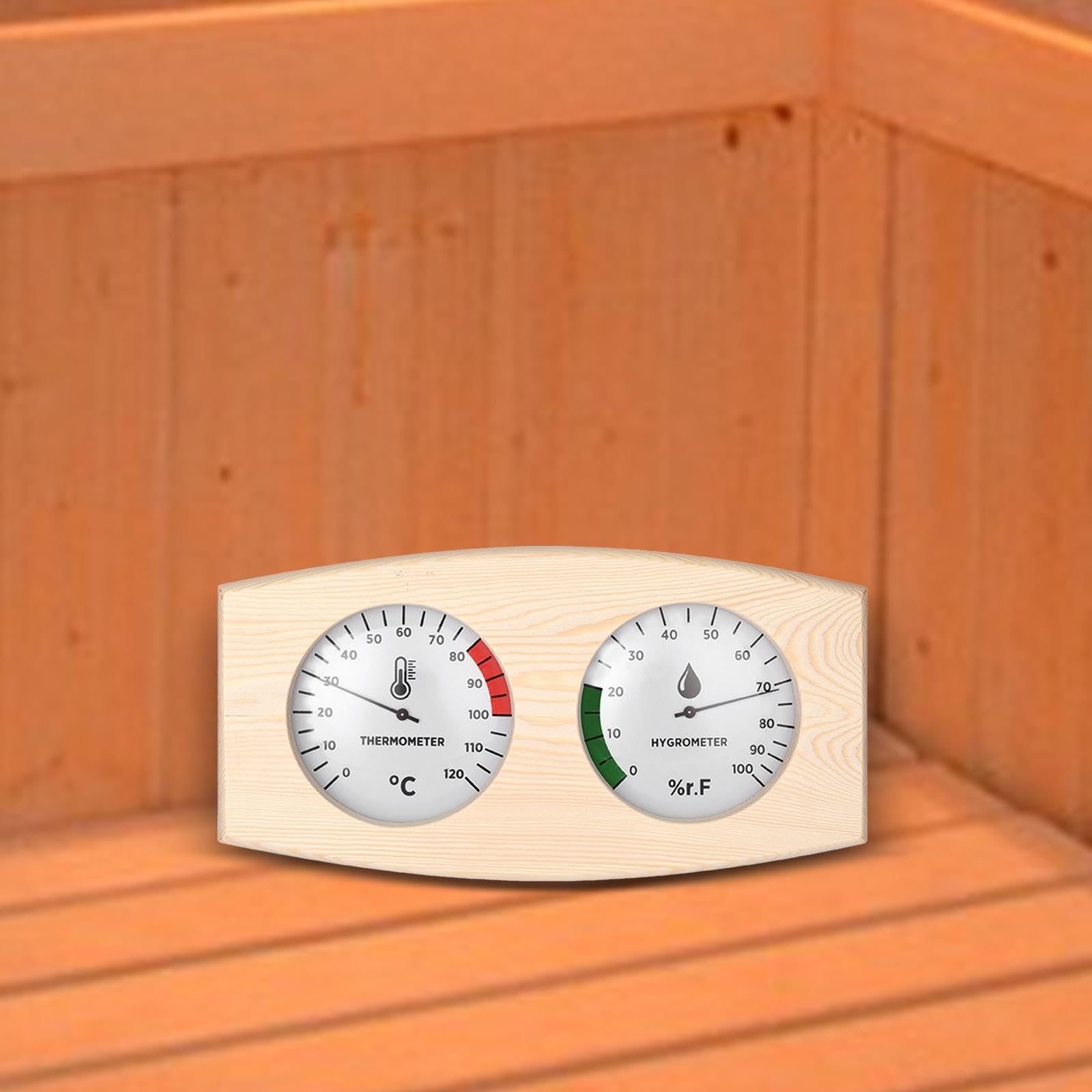 Termometro per Sauna, Igrometro, Igrotermografo Professionale 0-100, umidità, Misuratore di Temperatura E umidità 2 in 1 per Hotel